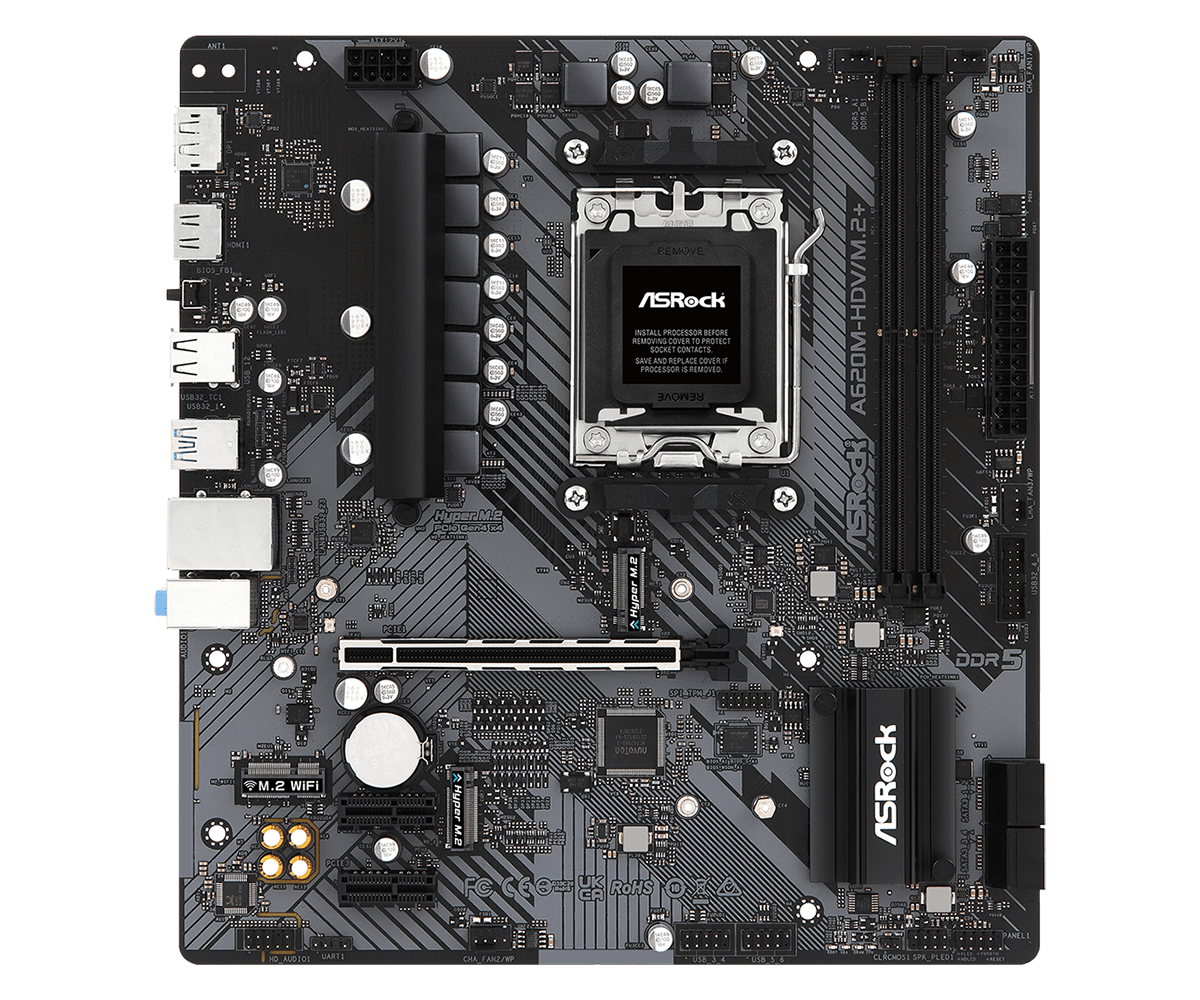 TARJETA MADRE ASROCK A620M-HDV/M.2+ AM5 - Imagen 2