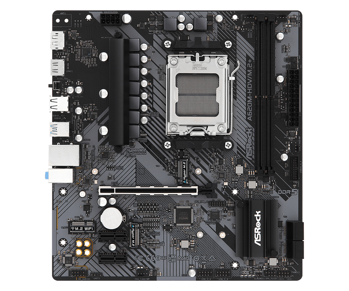TARJETA MADRE ASROCK A620M-HDV/M.2+ AM5 - Imagen 3