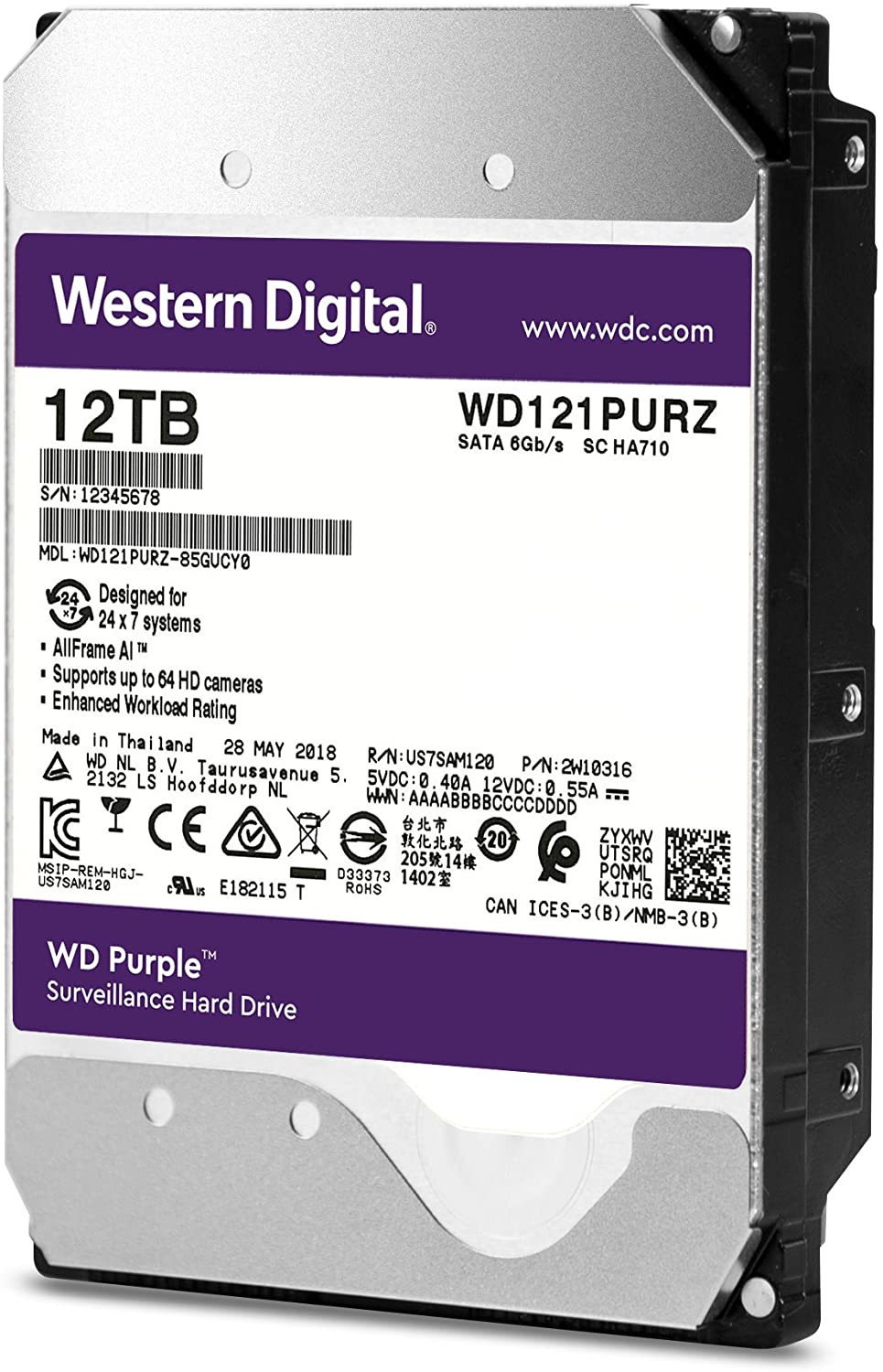 DISCO 12/TB WESTER DIGITAL PURPLE