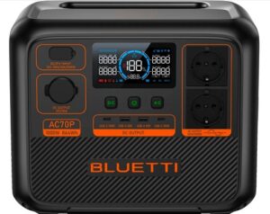 ESTACION DE ENERGIA PORTATIL BLUETTI AC70 1000W 864 WH